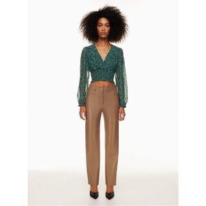 Aritzia Wilfred The Melina Vegan Leather High Waist Pant Constant Ca…